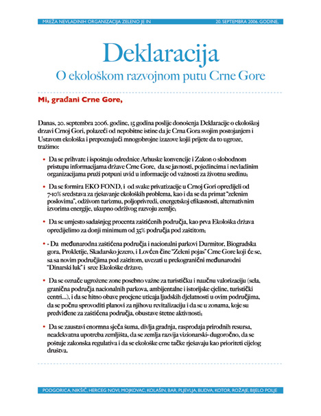 Deklaracija-o-ekoloskom-razvojnom putu Crne Gore